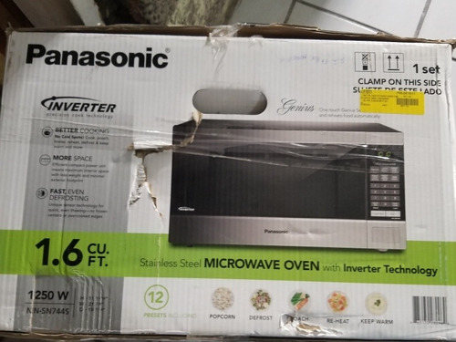 Horno Microhondas Panasonic Inverter 1.63 Y 1250 W + Envio