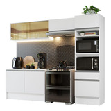 Armario De Cocina Completo Madesa Diamante 260cm 02 - Blanco