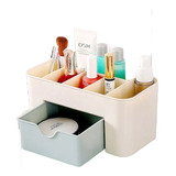 Organizador Cosmeticos Brocha Maquillaje Con Cajonera 