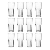 Vaso Facetado Trago Largo Vidrio Bristol Nadir 340ml X12 Uni