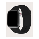 Malla Correa Para Apple Watch 42/44/45(s) Mm Silicona Negro