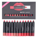 Set De Maquillaje De Lápiz Labial Mat - g a $101566