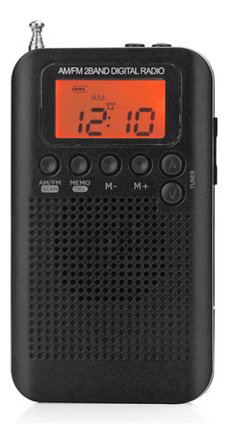 Rádio Digital Hrd-104 Mini Pocket Am Fm De Duas Bandas