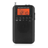 Rádio Digital Hrd-104 Mini Pocket Am Fm De Duas Bandas