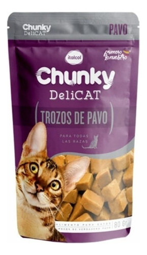 Chunky Delicat Trozos De Pavo | Alimento Para Gato X 80 Gr
