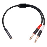 Adaptador Doble De 3,5 Mm A 6,5 Mm, Cable Auxiliar De Audio