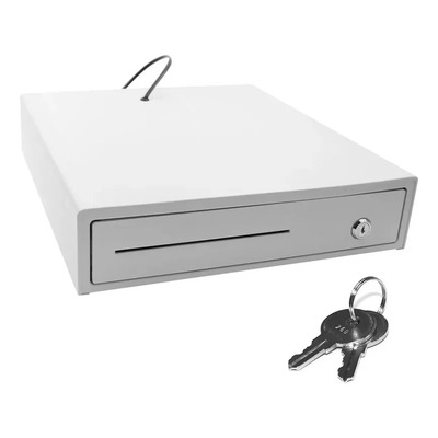 Cajón Dinero Caja Registradora Metalico, 4 Billete Y 3 Moneda, Caja De Efectivo Apertura Automatica Bandeja Efectivo Para Sistema De Punto De Venta Pos\u002Frj11 Con Cerradura Y 2 Llaves 36.8 X 33.5 X 8cm | Envío gratis