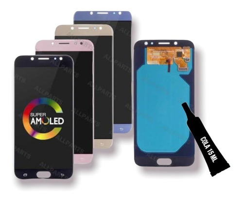 Frontal Tela Display Lcd Para J7 Pro J730g Ds Amoled + Cola