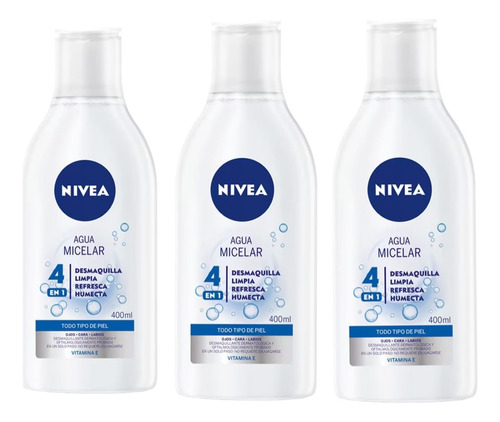 Nivea Agua Micelar Desmaquilla Limpia Refresca Humecta Vit E