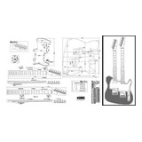 Plano De Guitarra Eléctrica Telecaster Doble Cuello - Impres