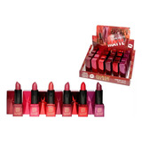 Set 4 Labiales Efecto Matte Colores Surtidos Flower Secret