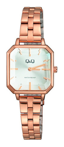 Reloj Q&q Qyq Qz73j201 Cuadrado Mujer Acero + Estuche