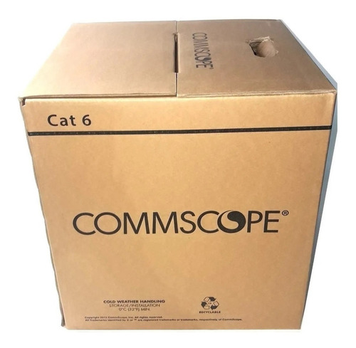 Cable De Red Utp Cat6 Amp Caja 305mts Commscope Blanco 