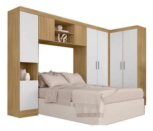 Guarda Roupa Casal Modulado Maeve Boreal/branco - Ma