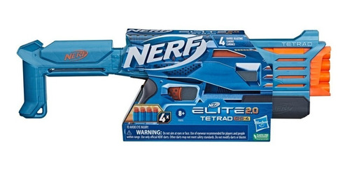 Lanzador Nerf Elite 2.0 Tetrad Qs 4 Hasbro