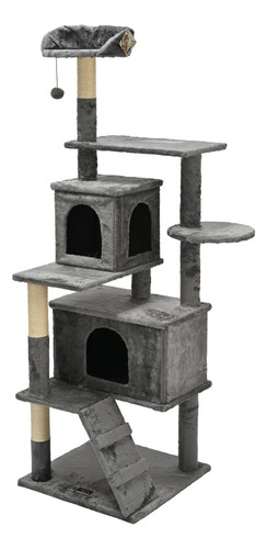 Arranhador Torre De Gato Grande Luxo Duas Casas Cama Escada