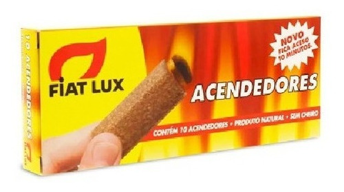 Tablete Acendedor De Churrasqueira Lareira Fogueira Fiat Lux