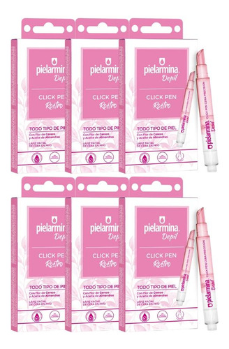 Pack 6 Click Pen Depilatorio Pielarmina Depil