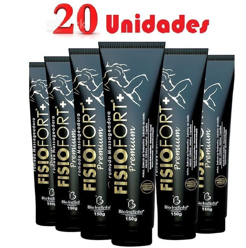 Atacado 20 Pomada Premium 150 G Pomada Fisiofort Preta