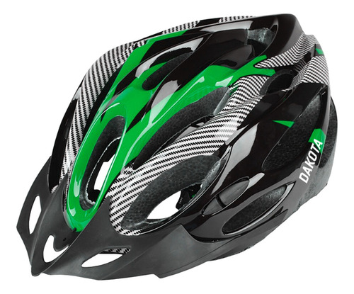 Casco Bicicleta Dakota Regulable Visera Ventilacion Color Verde Talle 54-60cm