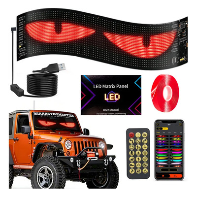 Programable Pantalla Flexible Led Devil Ojos 9.2x37.4cm 1pcs | MercadoLibre