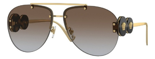 Lentes Versace Piloto Ve2250 148889 Café Dorado Originales