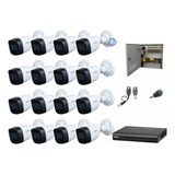 Kit 16 Camaras Dahua 5mp Con Microfono Dvr 16 Ch Audio Cctv