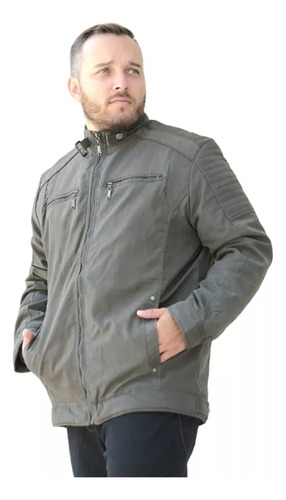 Jaqueta Casaco Plus Size Masculino Forrado Quente Elegante 
