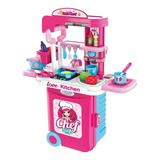 Cocina De Juguete Tipo Maletin Infantil 3 En 1 