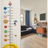 Planetas Vinil Adhesivo Sticker Estatura Cuarto Niños Bebes Color Multicolor