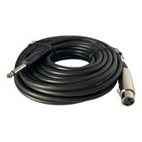 Cable Xlr 3pin A Plug 6.3 Mono X 10 Mts