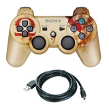 Control De Diseño God Of War Ps3+cable De Carga Compatible