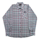 Camisa De Cuadros Bordada Corte Regular Hombre