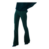 Pantalones Acampanados Casuales Con Bolsillo De Color U235 P