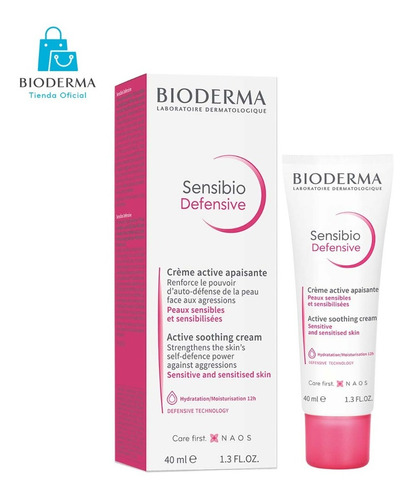 Bioderma Sensibio Defensive Crema, Hidrata Piel Sensible 40m