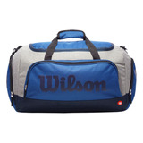 Bolso Wilson Deportivo Viaje Urbano Bolsillo Gimnasio Fit Color Azul/gris Talle Universal