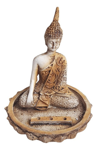 Incensário Buda Hindu Resina 3 Varetas Tibetano Tailandês