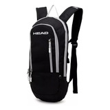 Mochila Head Running Trekking Deportiva Bici Compartimento Color Negro/gris Diseño De La Tela Lisa