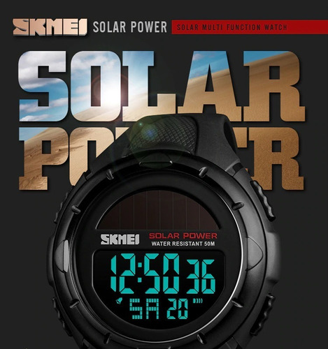 Reloj Skmei Solar 1405 Digital Crono-luz-alarma-fecha Japan