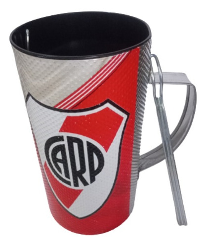 Vaso Guiro Ploteado Con Peineta River Plate