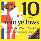 Cuerdas Guitarra Eléctrica Rotosound Roto Yellows, Paquete D