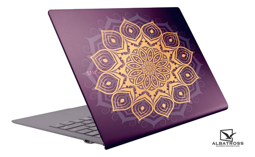 Skin Adesivo Para Notebook 15 Polegadas - Mandala Azul Rave