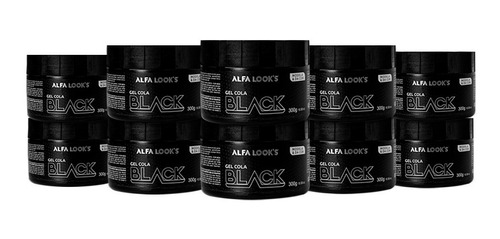 10 Unidades De Gel Cola Black Alfa Look's