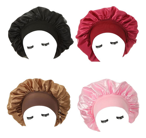 Capos De Satn Para Mujeres Negras, 4 Cap De Pelo Para Dormir