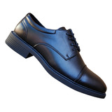 Zapato Formal Para Caballero Cómodo Modelo Oxford Negro 7422