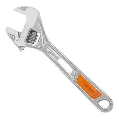 Llave Francesa 6 Pulgadas Cromada Mango De Pvc Truper 15509 Color Naranja | MercadoLibre