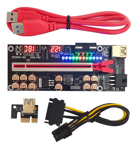 Tarjeta Elevadora Pci-e Pro Ver108, Cable Usb 3.0, 2018 Plus