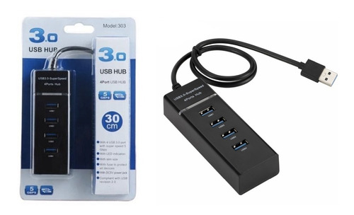 Pack 02 Hub Multi Usb 3.0 Duplicador Adaptador 4 Puertos 