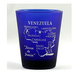 Vaso De Chupito Nuevo Esmerilado Azul Cobalto De Venezuela