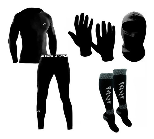 Conjunto Termico Alpina + Guantes + Pasamontaña + Medias